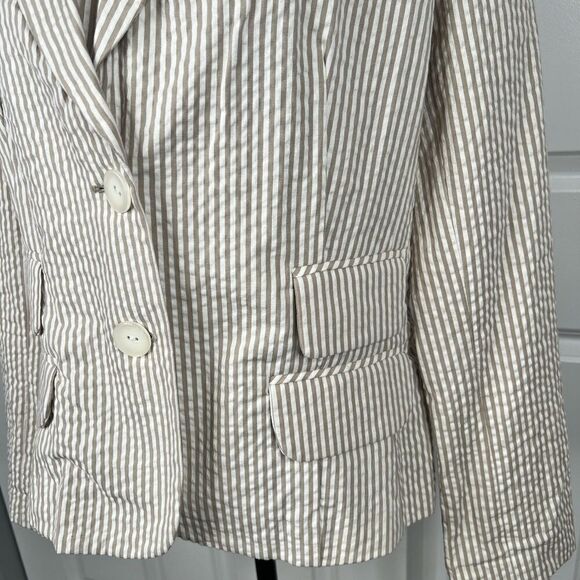 Sandro Cream Striped Blazer - Picture 7 of 8